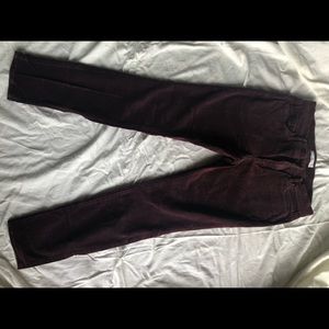 Ann Taylor LOFT burgundy/wine colored corduroy